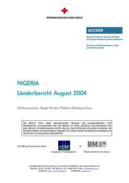 NIGERIA Länderbericht August 2004