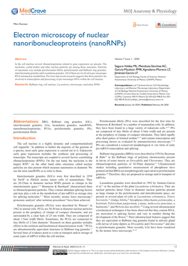 Electron Microscopy of Nuclear Nanoribonucleoproteins (Nanornps)