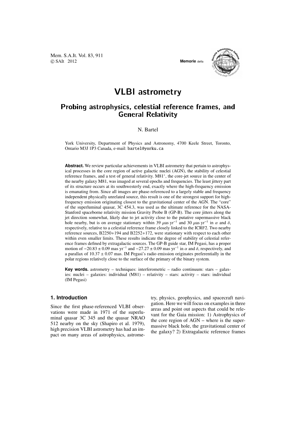 VLBI Astrometry