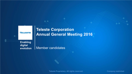 Teleste Oyj Yhtiökokous 2016
