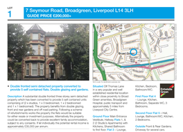 7 Seymour Road, Broadgreen, Liverpool L14 3LH 117 Grosvenor