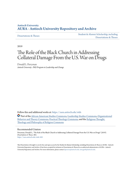The Role of the Black Church in Addressing Collateral Damage from the U.S