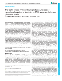 The GSK3 Kinase Inhibitor Lithium Produces Unexpected