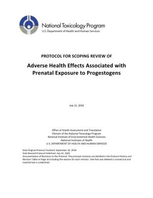 Protocol (Revised) for Scoping Review of Adverse Health Effects