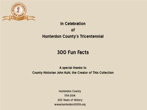 300 Fun Facts About Hunterdon County