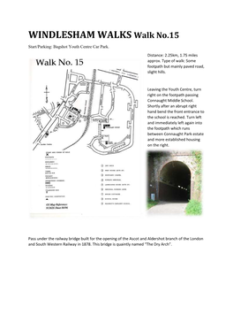 WINDLESHAM WALKS Walk No.15