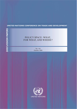 Policy Space: What, for What, and Where?