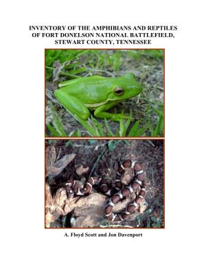 Inventory of the Amphibians and Reptiles of Fort Donelson National Battlefield, Stewart County, Tennessee