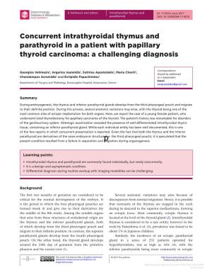 Concurrent Intrathyroidal Thymus and Parathyroid in a Patient with Papillary Thyroid Carcinoma: a Challenging Diagnosis