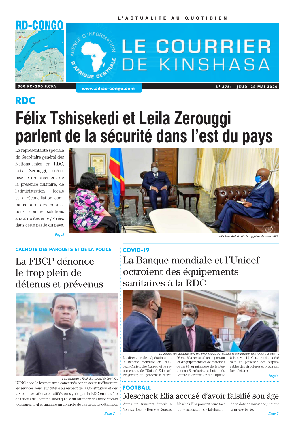 Félix Tshisekedi Et Leila Zerouggi Parlent De La Sécurité Dans L'est Du