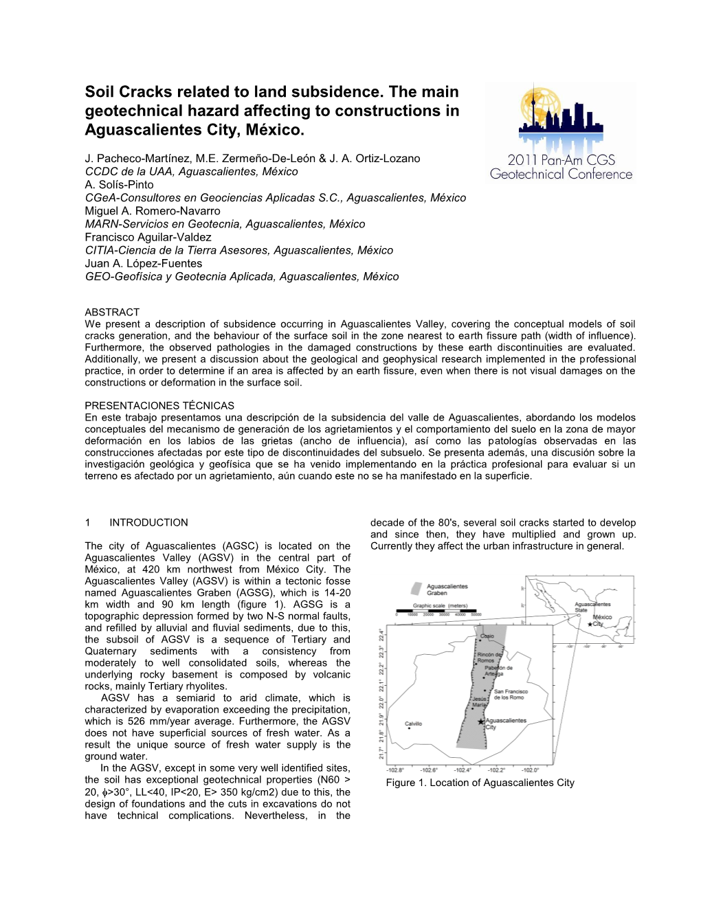 Soil Cracks Related to Land Subsidence. the Main Geotechnical Hazard Affecting to Constructions in Aguascalientes City, México