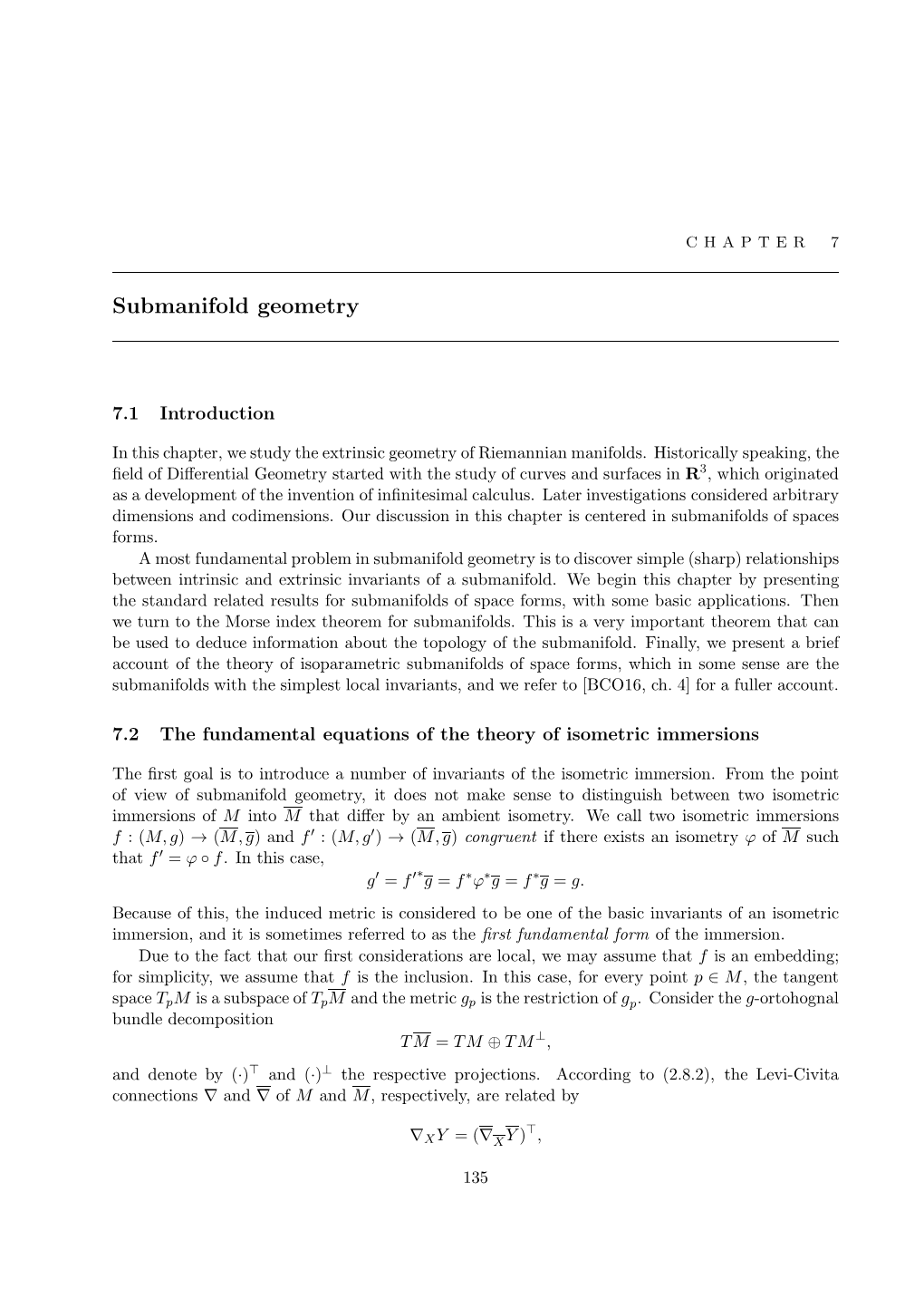 Submanifold Geometry