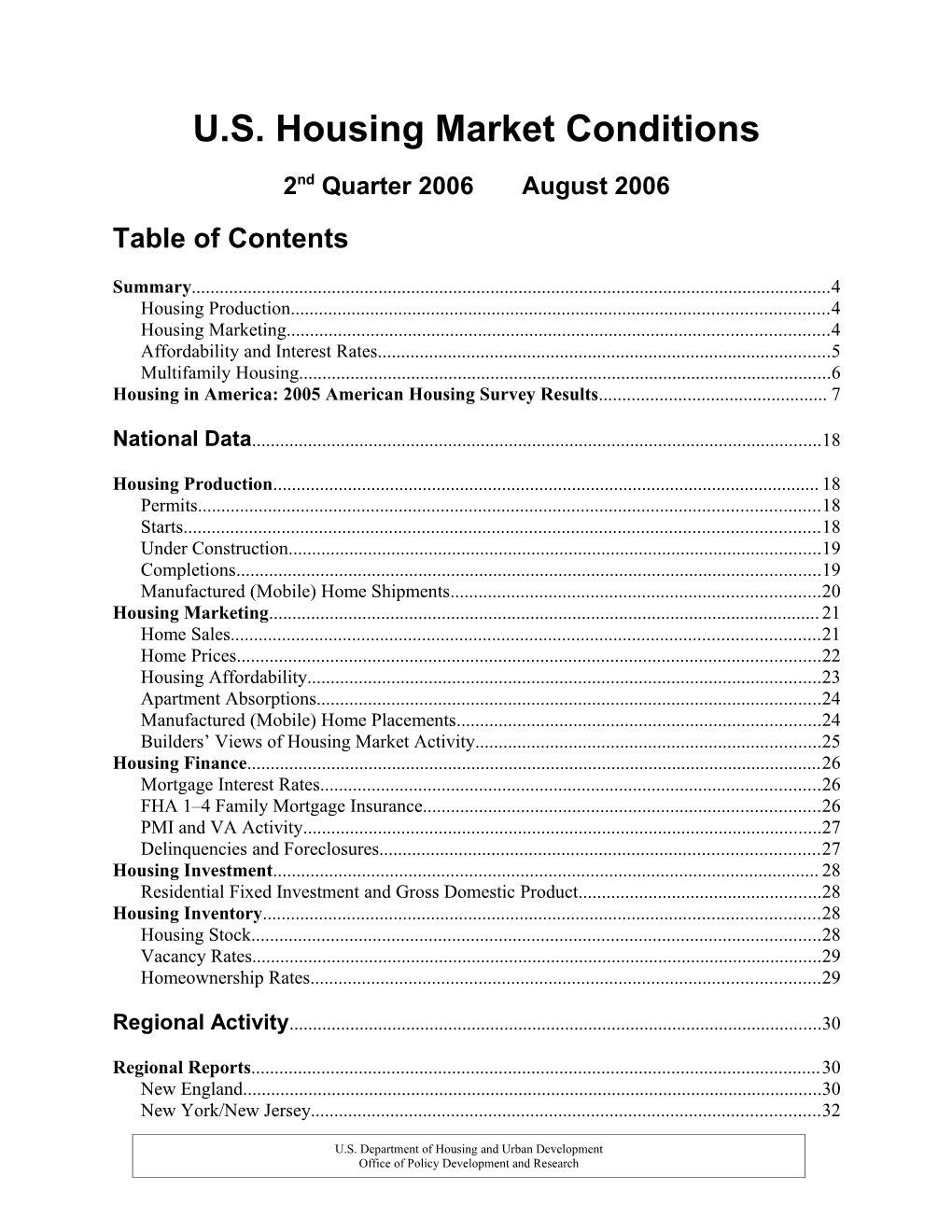 U.S. Housing Market Conditions s2