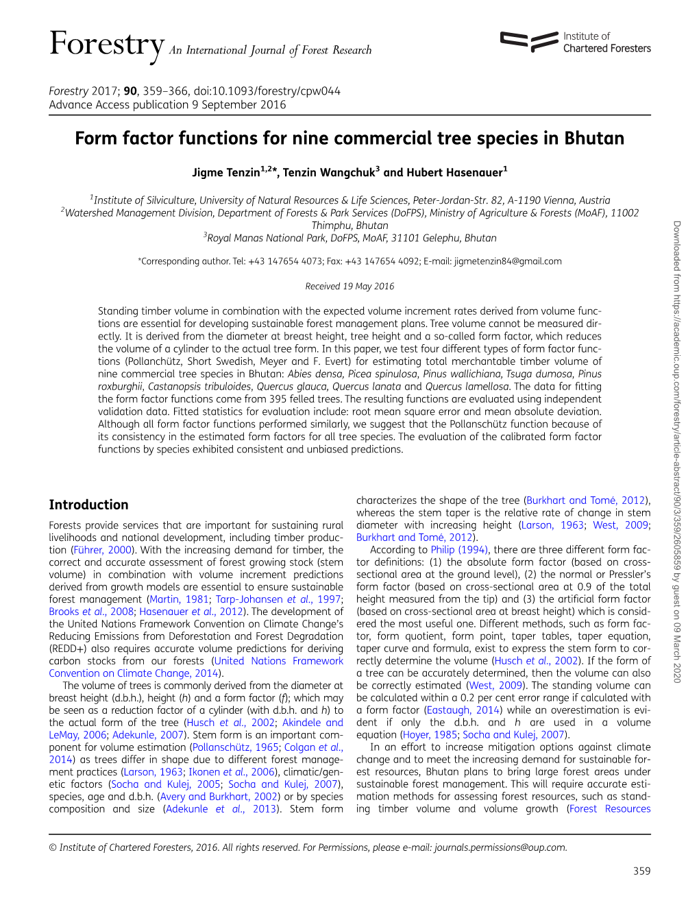Forestryan International Journal of Forest Research