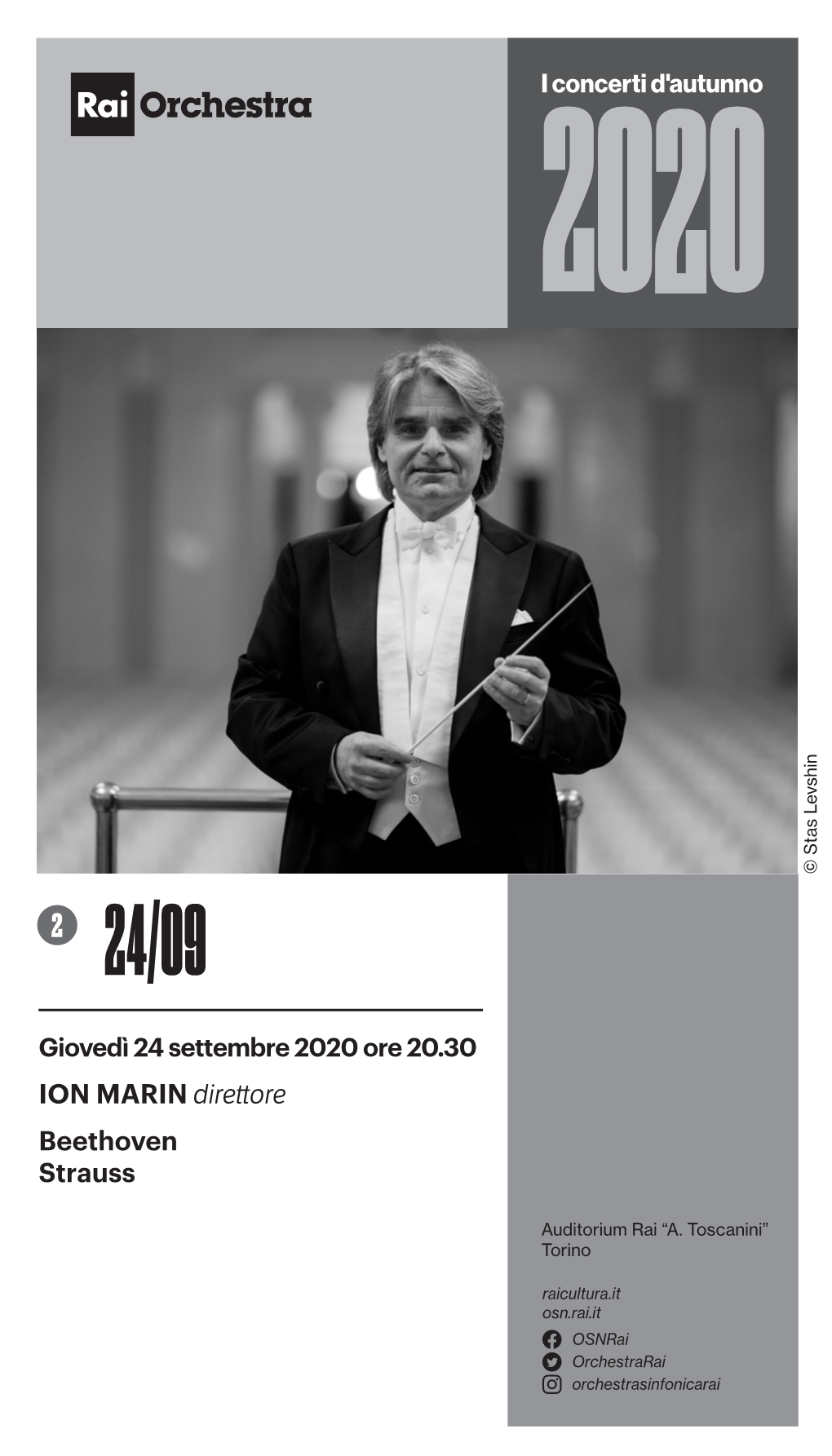 Giovedì 17 Settembre 2020, 20.30 DANIELE GATTI Direttore Beethoven ION MARIN Direttore Beethoven Strauss