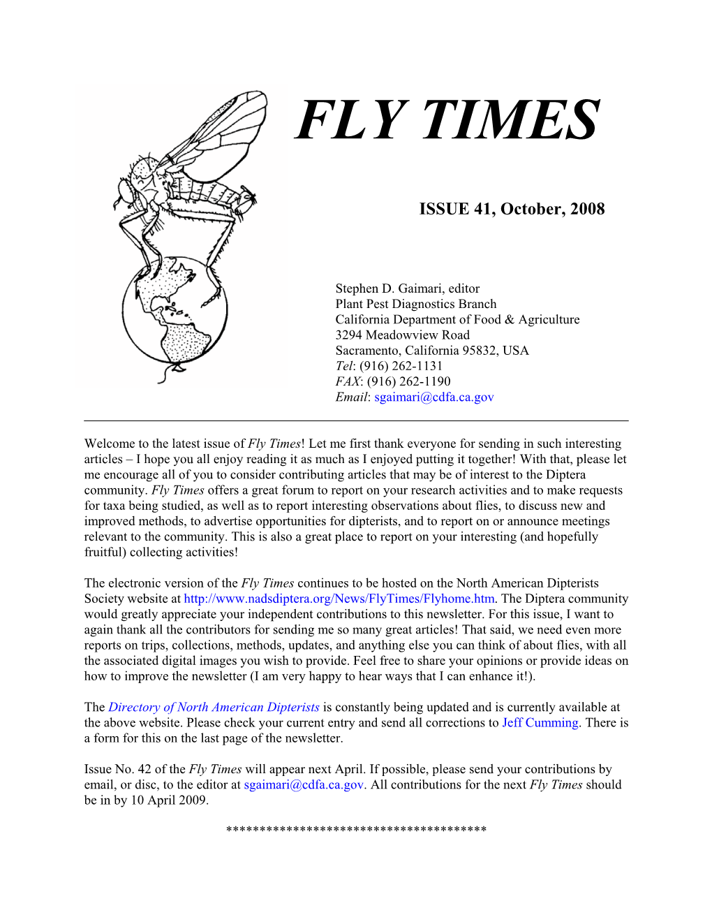 Fly Times Issue 41, October 2008
