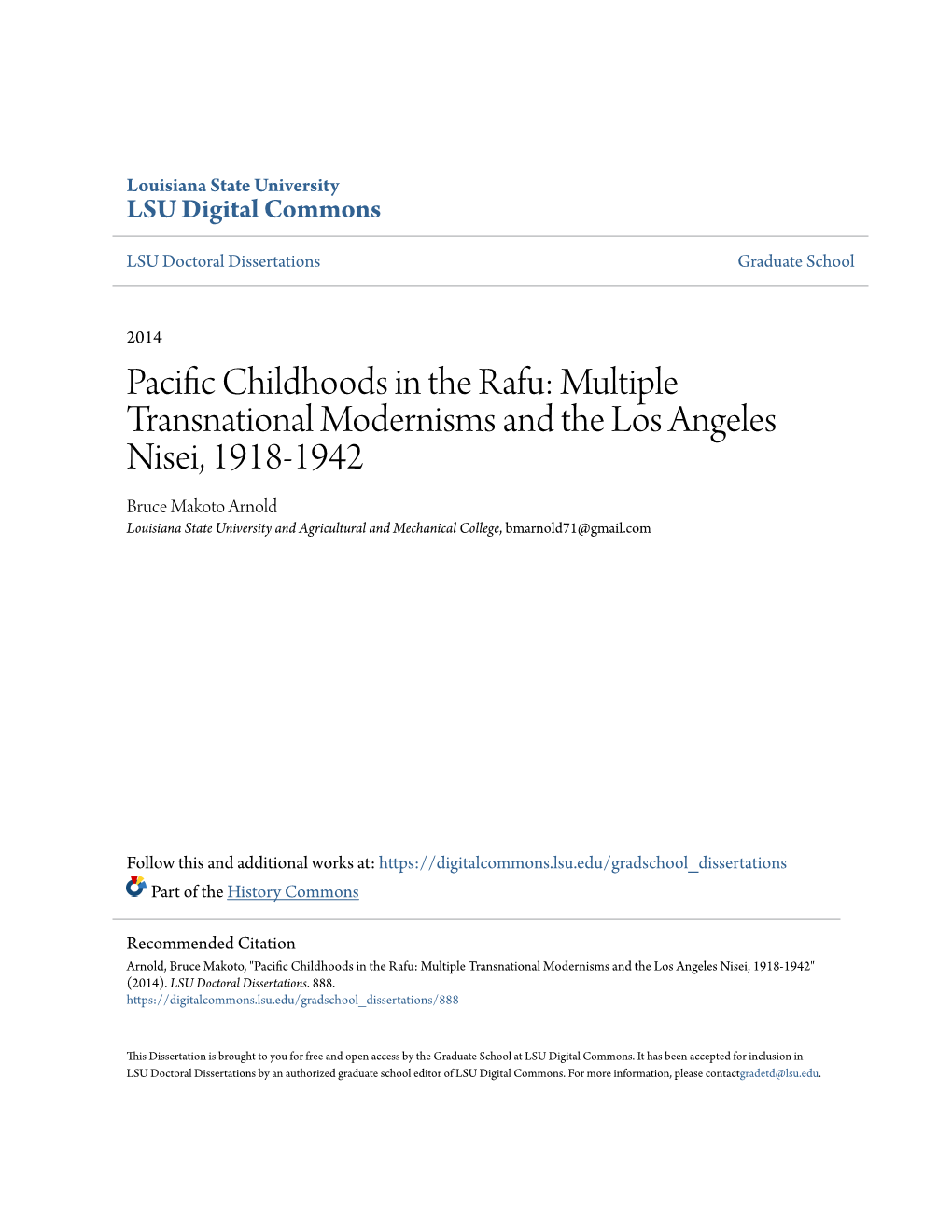 Pacific Childhoods in the Rafu: Multiple Transnational Modernisms and the Los Angeles Nisei, 1918-1942