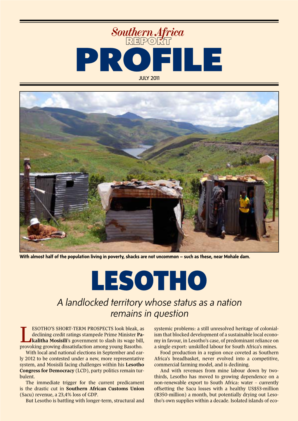 Lesotho a Landlocked Territory Whose Status As a Nation Remains in Question