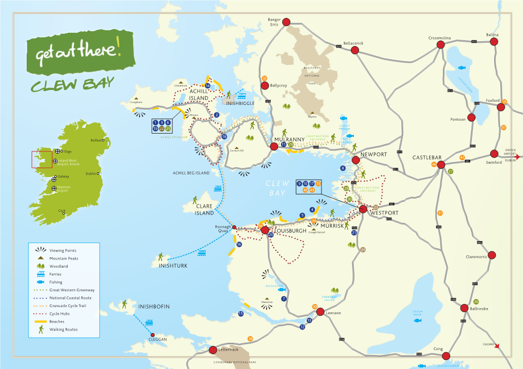 CLEW 9 10 17 33 N59 Shannon 28 GREAT WESTERN Airport BAY 42 43 GREENWAY 30 N5 CLARE 23 Cork 4 31 ISLAND 5 WESTPORT 34 R330