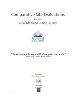Site Evaluations for the New Maitland Public Library