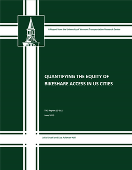 Quantifying the Equity of Bikeshare Access in Us Cities