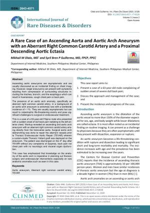 A Rare Case of an Ascending Aorta and Aortic Arch Aneurysm with An