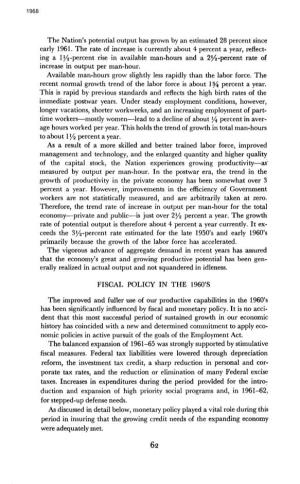 Fiscal Policy in the 1960S