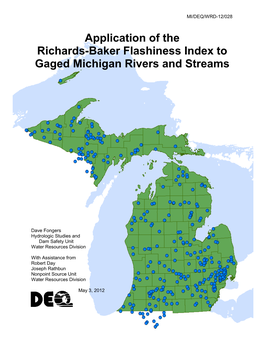Flashiness Analysis of Gaged Michigan Rivers and Streams