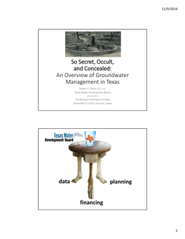 An Overview of Groundwater Management in Texas