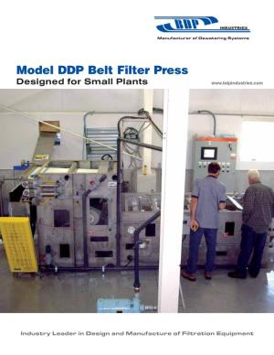 BDP DDP Belt Filter Press