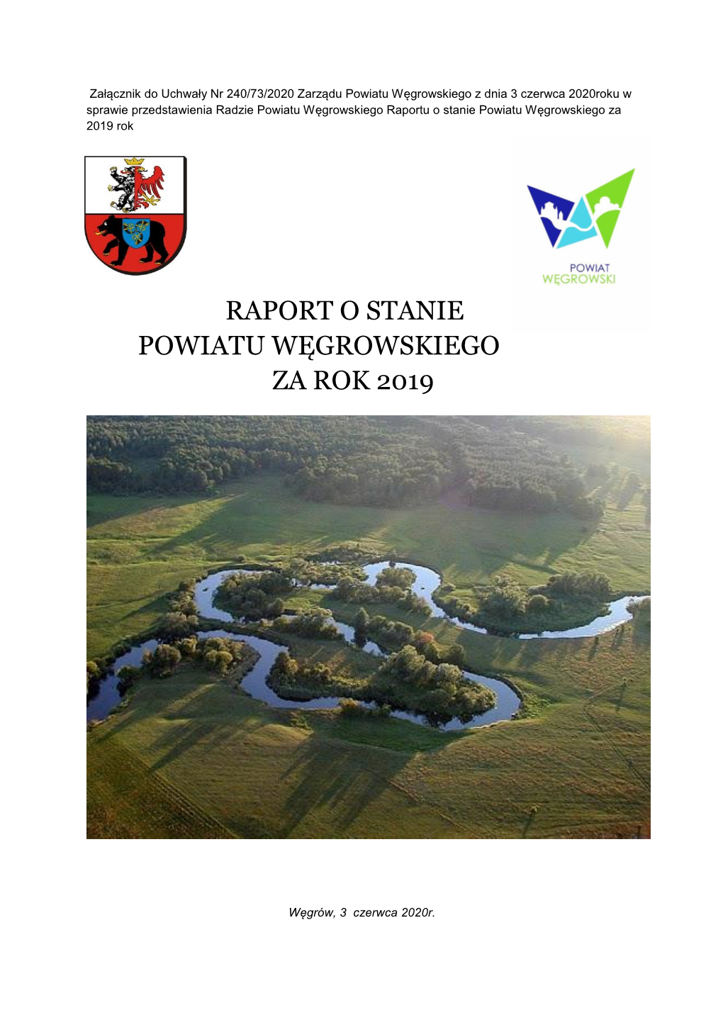 Raport O Stanie Powiatu Węgrowskiego Za Rok 2019