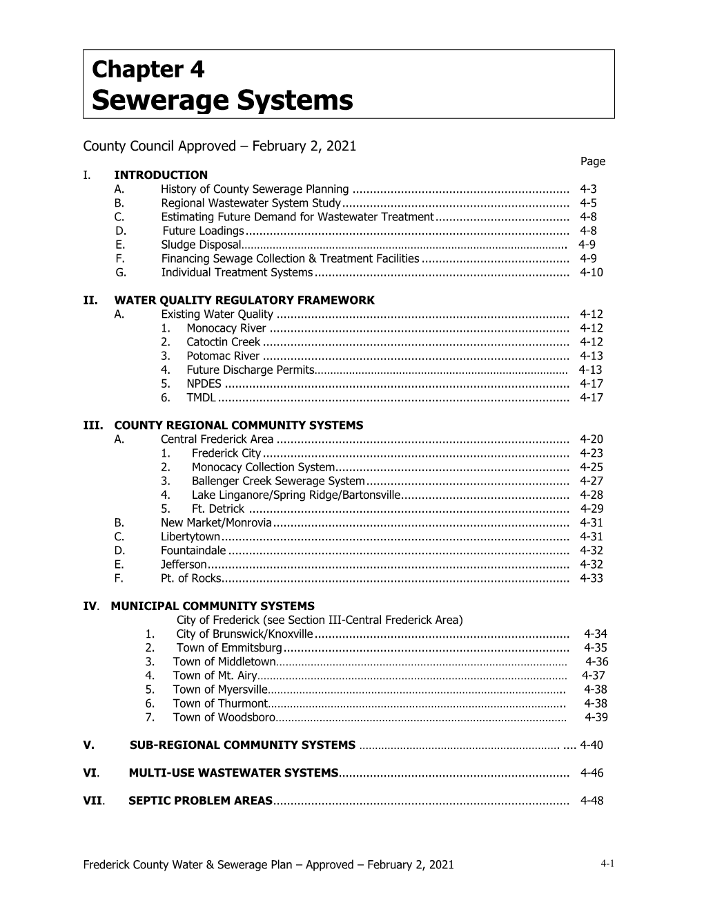 Sewerage Systems