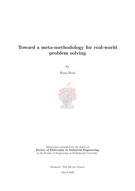 Toward a Meta-Methodology for Real-World Problem Solving