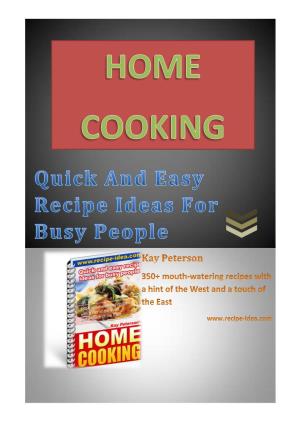 Quick and Easy Recipe Ideas for Busy People