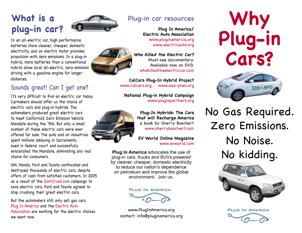 Why Plug-In Cars?