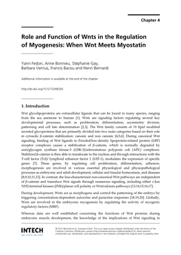 When Wnt Meets Myostatin