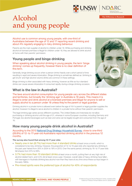 Alcohol and Young People