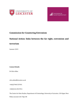 Commission for Countering Extremism National Action