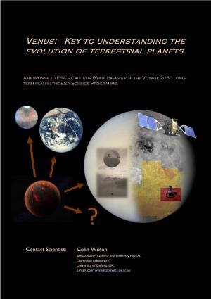 Venus Voyage 2050 White Paper Wilson, Widemann Et Al