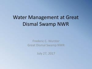 Water Management at Great Dismal Swamp NWR