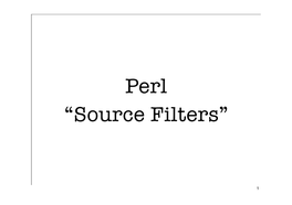 Source Filters”