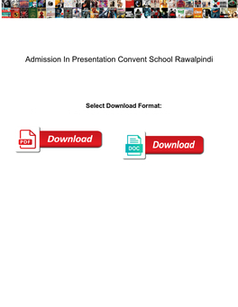 Admission in Presentation Convent School Rawalpindi