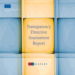 Transparency Directive Assessment Report