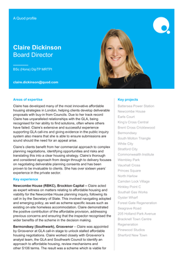 Claire Dickinson Board Director