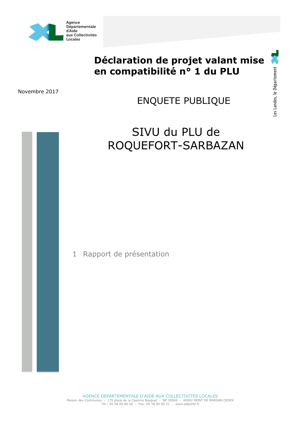 SIVU Du PLU De ROQUEFORT-SARBAZAN