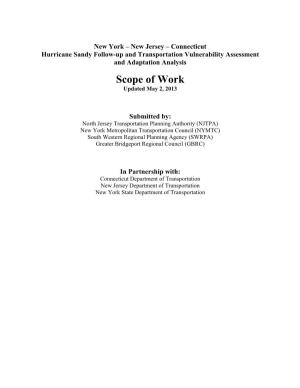 Scope of Work Updated May 2, 2013