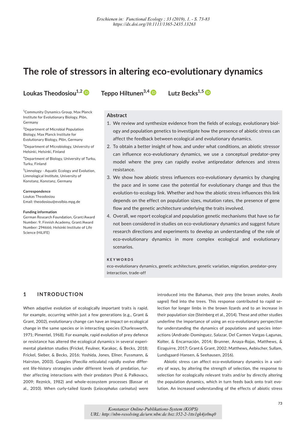 The Role of Stressors in Altering Eco‐Evolutionary Dynamics