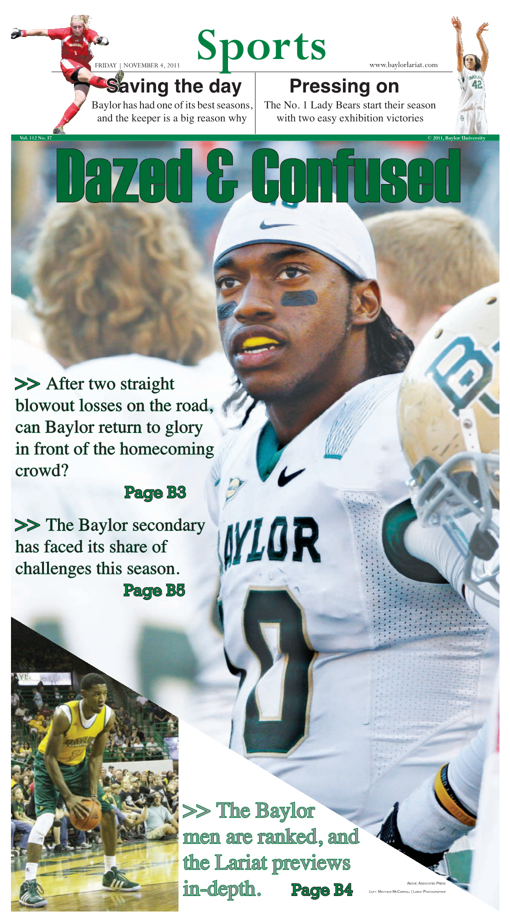 The Baylor Men Are Ranked, and the Lariat Previews In-Depth. Page B4