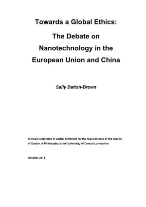 Towards a Global Ethics: the Debate on Nanotechnology in the European Union and China