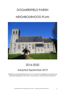 Dogmersfield Neighbourhood Plan 2016-2032